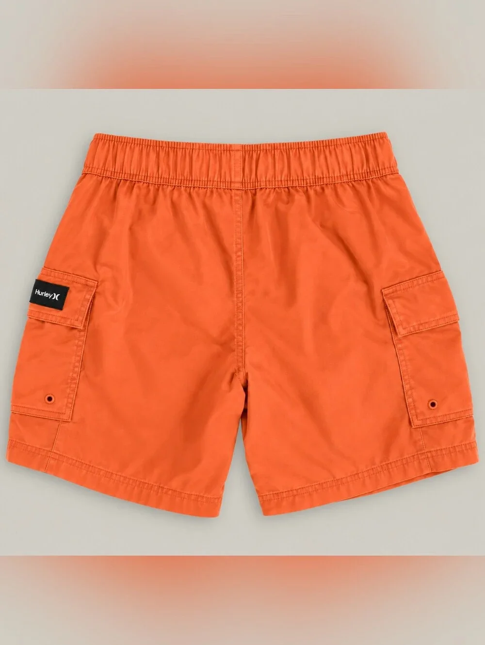 Hurley Men's Bright Orange Cargo Shorts • M8